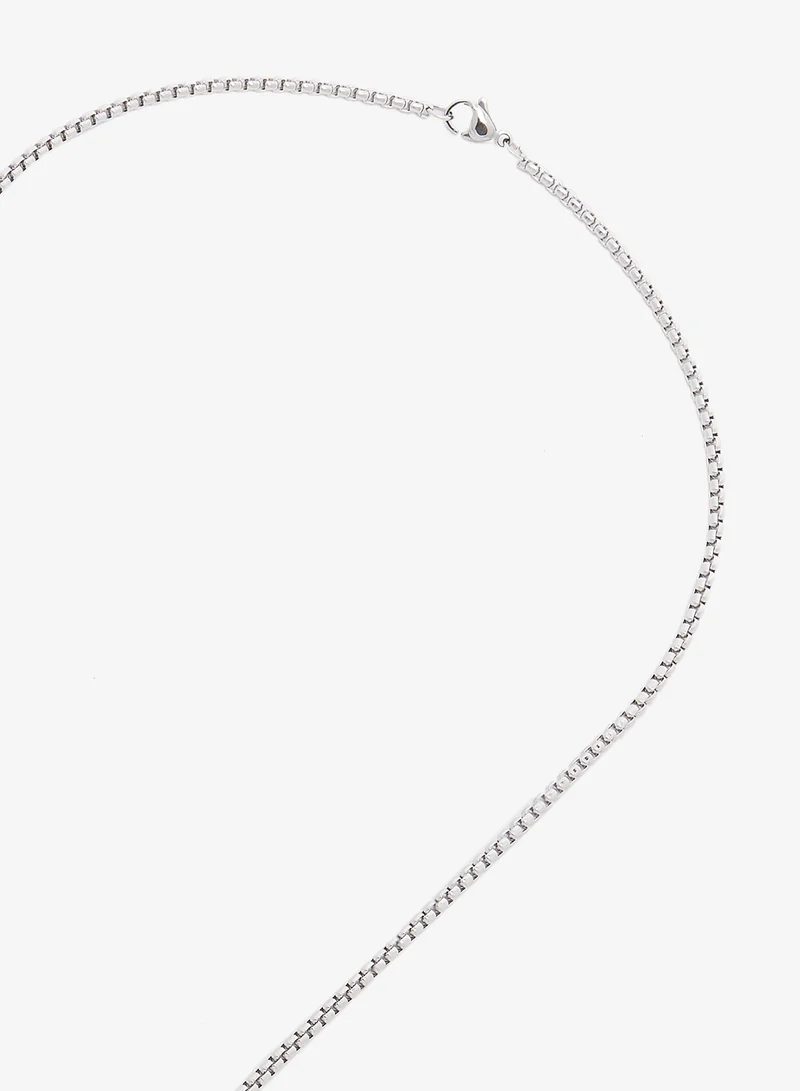 Seventy Five  Sterling Silver Infinity Knot or Snake Pendant Necklace for Men | Best Price UAE
